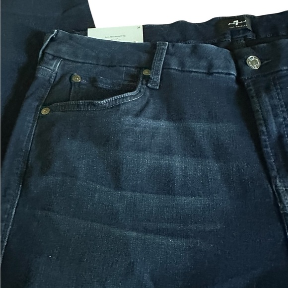 7 For All Mankind Kimmie Straight Leg Slim Illusion Luxe size 34 - Picture 3 of 6